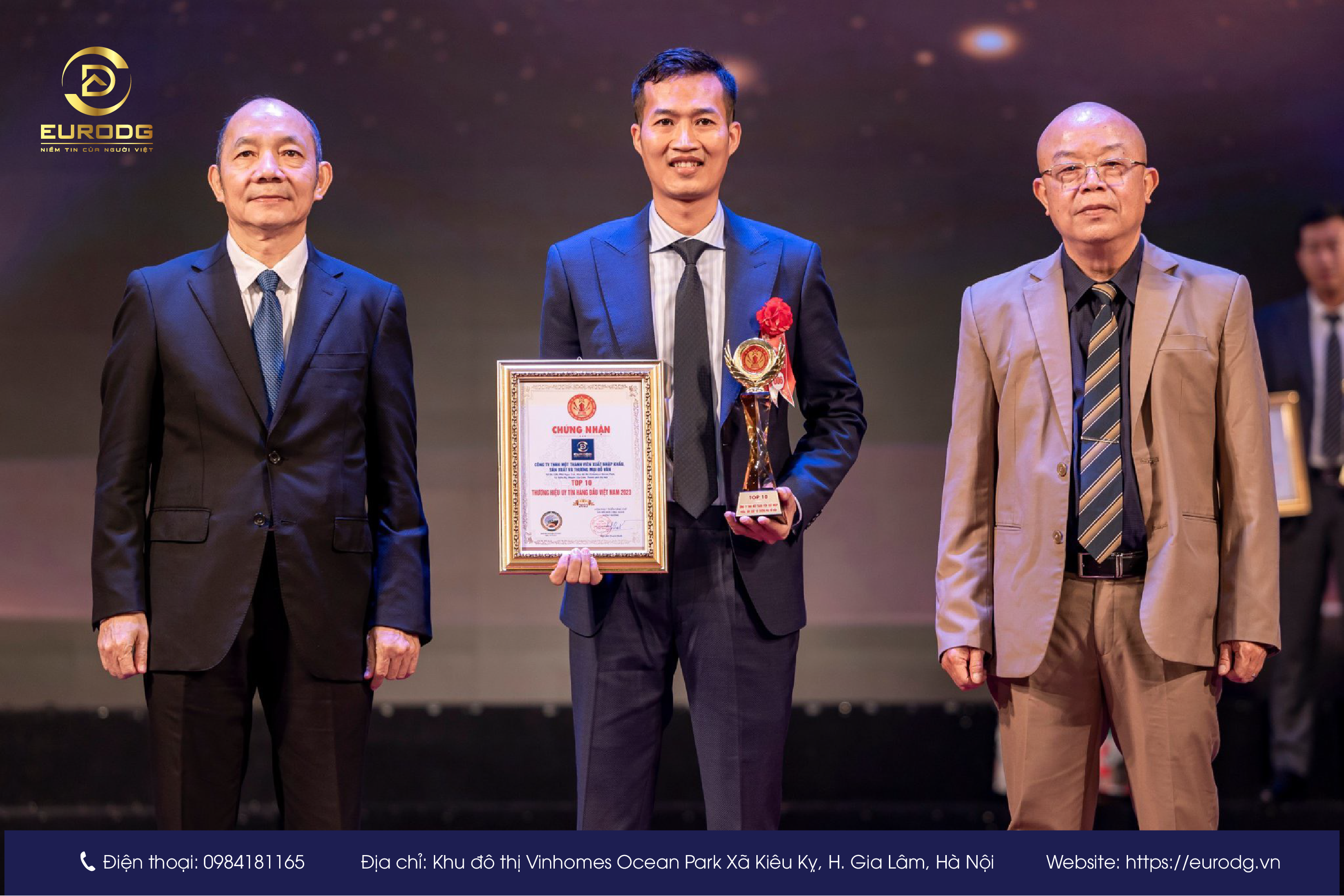 EURODG – Xứng danh Top 10 Thương hiệu uy tín hàng đầu Việt Nam năm 2023