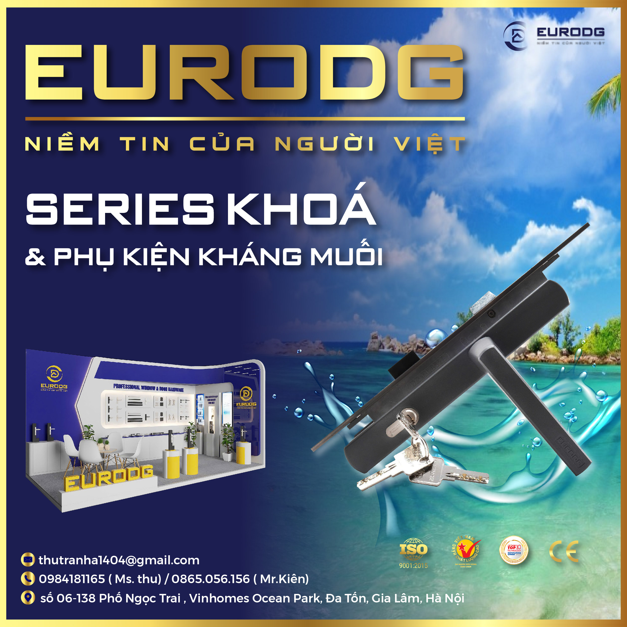 EURODG THAM GIA HỘI CHỢ VIETBUILD SÀI GÒN 2025 – RA MẮT BỘ PHỤ KIỆN KHÓA CỬA KHÁNG MUỐI CHỐNG ĂN MÒN VƯỢT TRỘI